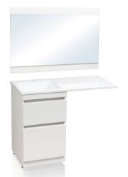 Комплект мебели Style Line Даллас 110 L Люкс Plus напольная, белая